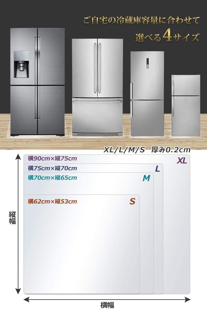 最大78％オフ！ ECO PLUS 冷蔵庫 マット キズ防止 凹み防止 床保護シート Sサイズ 53×62cm 〜200Lクラス 厚さ2mm 無色 透明 国内正規一年保証